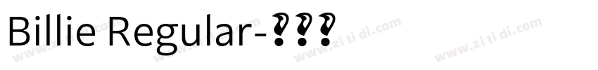 Billie Regular字体转换